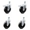 Service Caster 5 Inch Hard Rubber Swivel 1/2 Inch Threaded Stem Caster Total Lock Brakes, 2PK SCC-TSTTL20S514-HRS-121315-2-S-2 - alternate 1